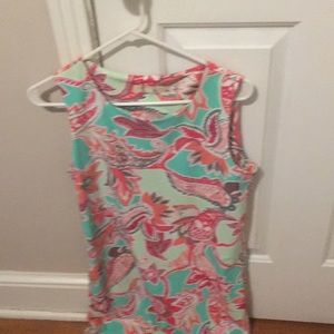 Green paisley print dress